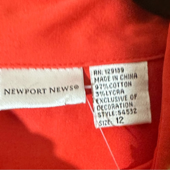Newport News red gem dress size 12 NWT - Picture 9 of 11